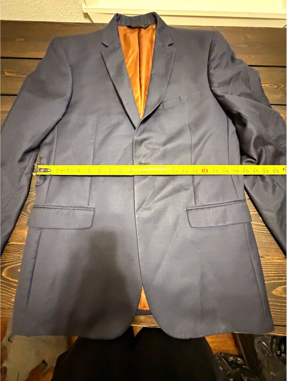 Jos. A. Bank Men’s Slim Fit Blue Solid 2-Button Notch Blazer Jacket 40R